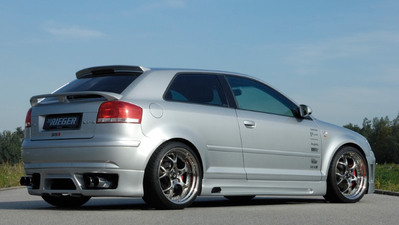 Sideskirts Audi A3 8P 3-5 Doors Rieger with uitsned