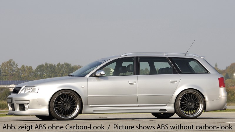 Zijskirts Audi A6 4B ABS Carbon-look Rieger