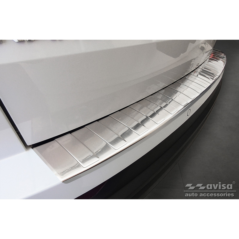 Stainless Steel Rear bumper protector  Skoda Karoq Facelift 2022- + Sportline Facelift 2022- 'Ribs'