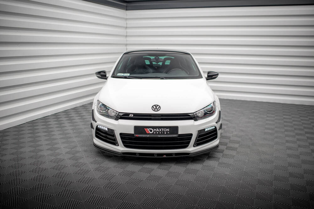 Voorspoiler V.1 Volkswagen Scirocco R Maxton Glans Zwart