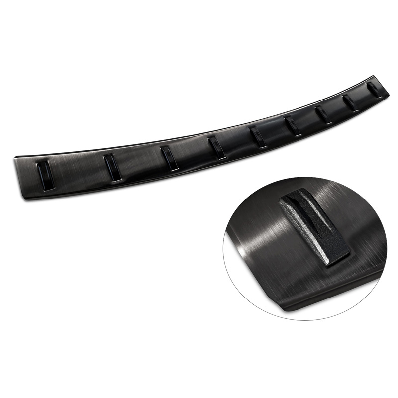Zwart RVS Achterbumperprotector  Seat Leon ST (5F) 2013-2017 & Facelift 2017-2020 'STRONG EDITION'