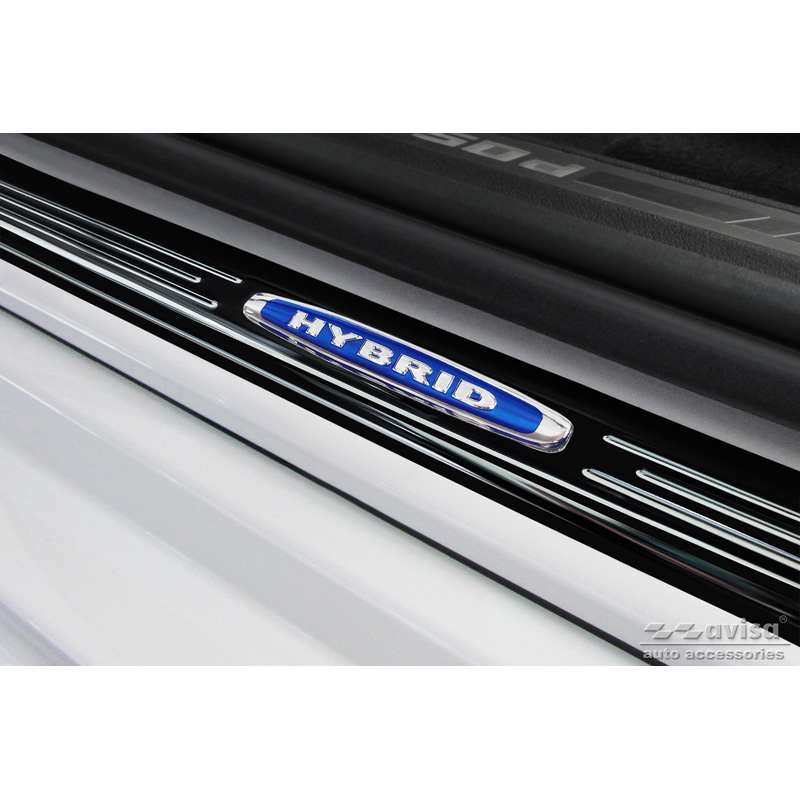 Zwart glanzend RVS Instaplijsten  BMW X7 G07 2019- 'Hybrid' - 4-delig