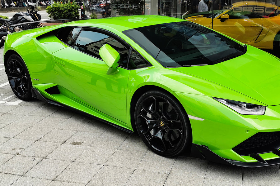 2015-2020 Lamborghini Huracan LP610/LP580 AO Style Carbon Fiber Zijskirts