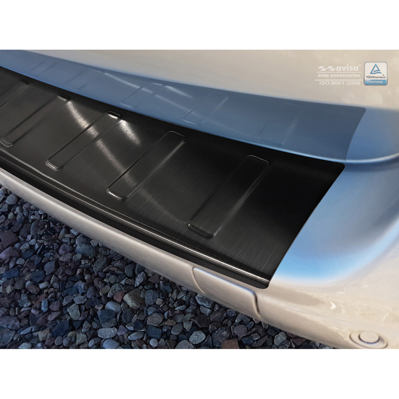 Black Stainless Steel Rear bumper protector  Peugeot 5008 2009-2016 'Ribs'