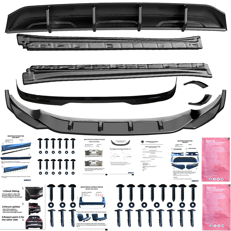 Oneway Complete body kit  Volkswagen Tiguan II R-Line Facelift 2020-2024 - Gloss black