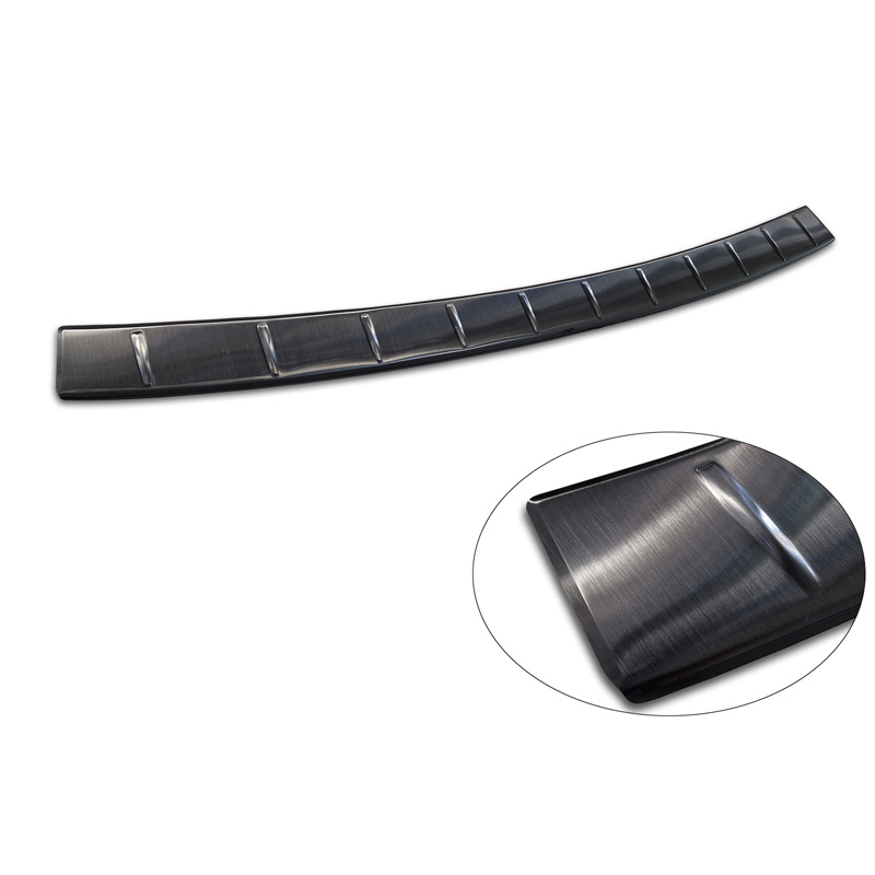 Black Stainless Steel Rear bumper protector  Mercedes GLE II (W167) Facelift excl. AMG 2023- 'Ribs'