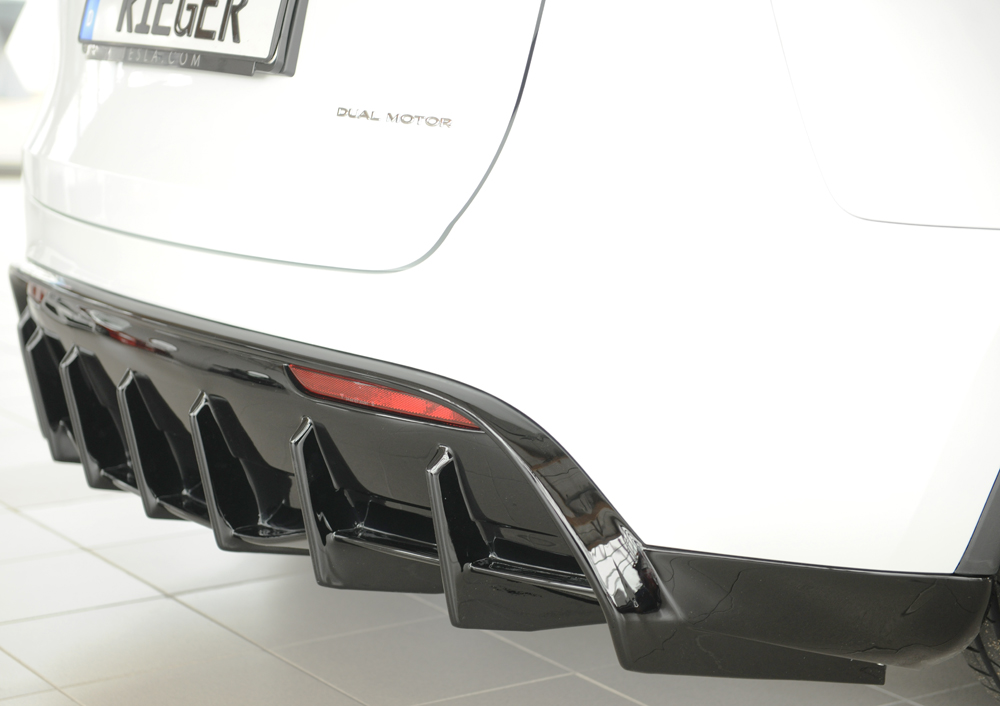 Diffuser Tesla Model Y Rieger Glans Zwart Trekhaak