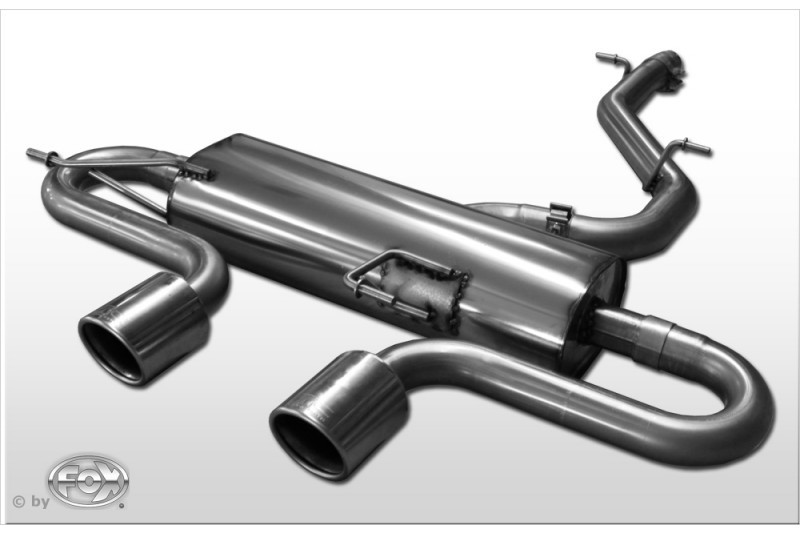 Einddemper VW Golf VI R 4-Motion Duplex 2x100 rond