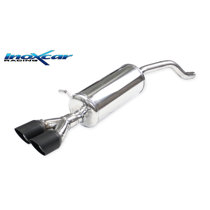 100% Inox Sport Exhaust  Renault Clio 4 1.2 75hp 2013- 2x80mm Ceramic Black