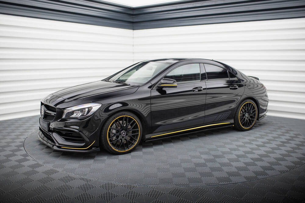 Zijskirts Mercedes-AMG CLA 45 C117 FL Maxton Glans Zwart