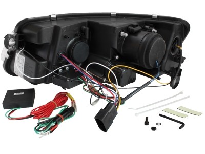 Koplampen Audi A6 4F 04-07 Devil Eyes real DRL LED Chroom
