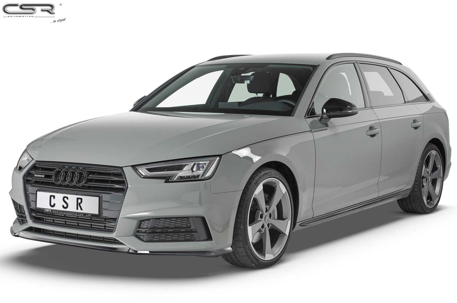 Cup spoiler met ABE voor Audi A4 B9 8W S-Line / S4 B9 8W mat zwart
