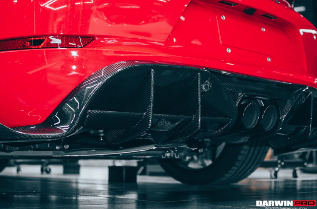 Porsche 718 Cayman/Boxster BKSS Style Carbon Fiber Diffuser 2017-2021