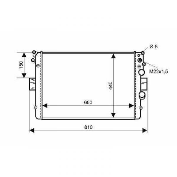 Radiator DAILY 00->> 2.8 TD 78 KW -AC