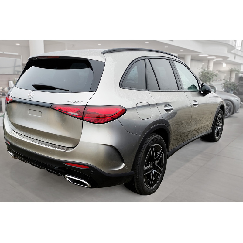 Chrome Stainless Steel Rear bumper protector  Mercedes GLC II (X254) 2022- 'Ribs'