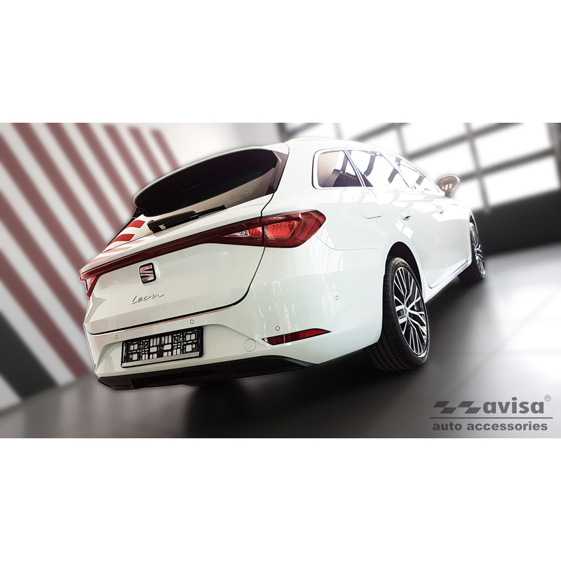 Stainless Steel Rear bumper protector  Seat Leon IV ST Sportstourer incl. FR & Cupra Leon Sportstourer 2020-2024 & FL 2024- 'Ribs'