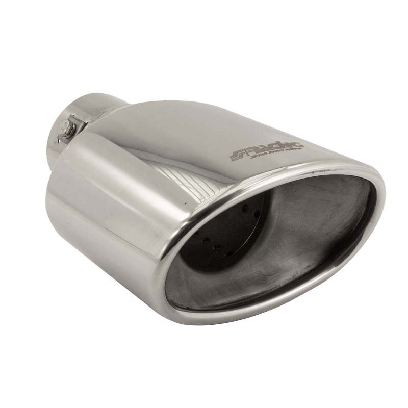 Simoni Racing Uitlaatsierstuk Ovaal RVS - 135x85xL185mm - Montage ->60mm