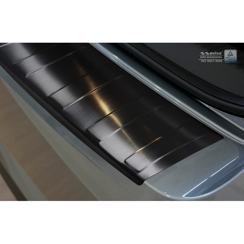 Zwart RVS Achterbumperprotector  Skoda Superb 3V Liftback 2015- 'Ribs'