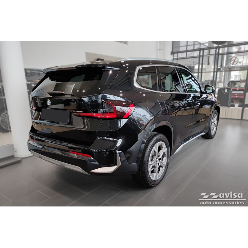 Zwart RVS Achterbumperprotector  BMW X1 U11 / X1 U11 xLine 2022- 'STRONG EDITION'
