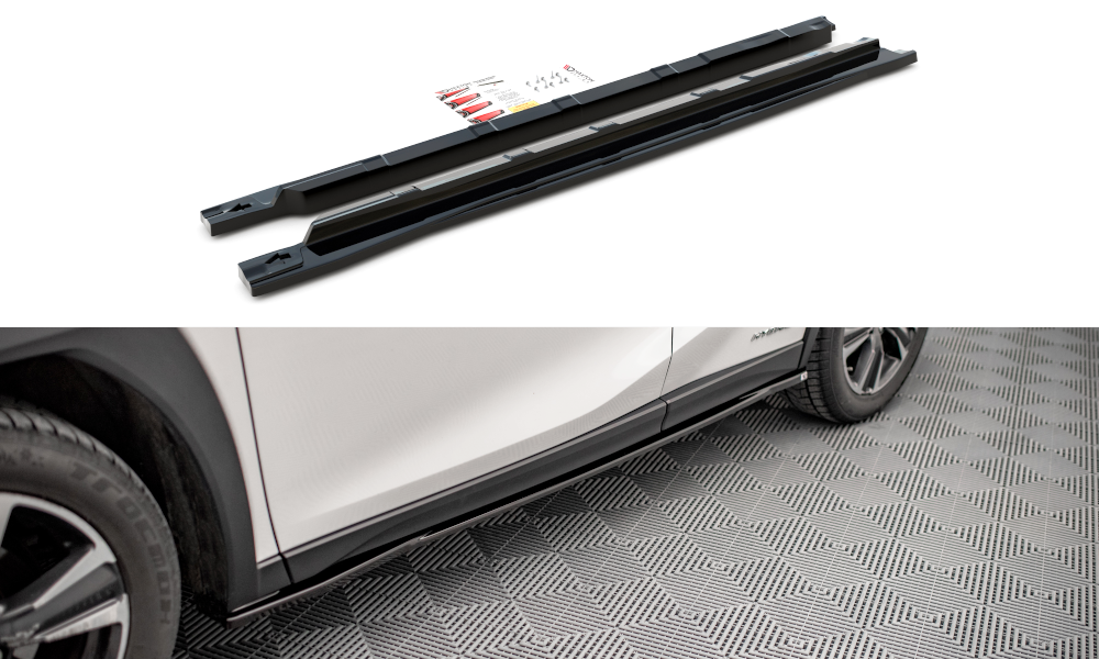 Zijskirts Lexus UX MK1 Maxton Glans Zwart