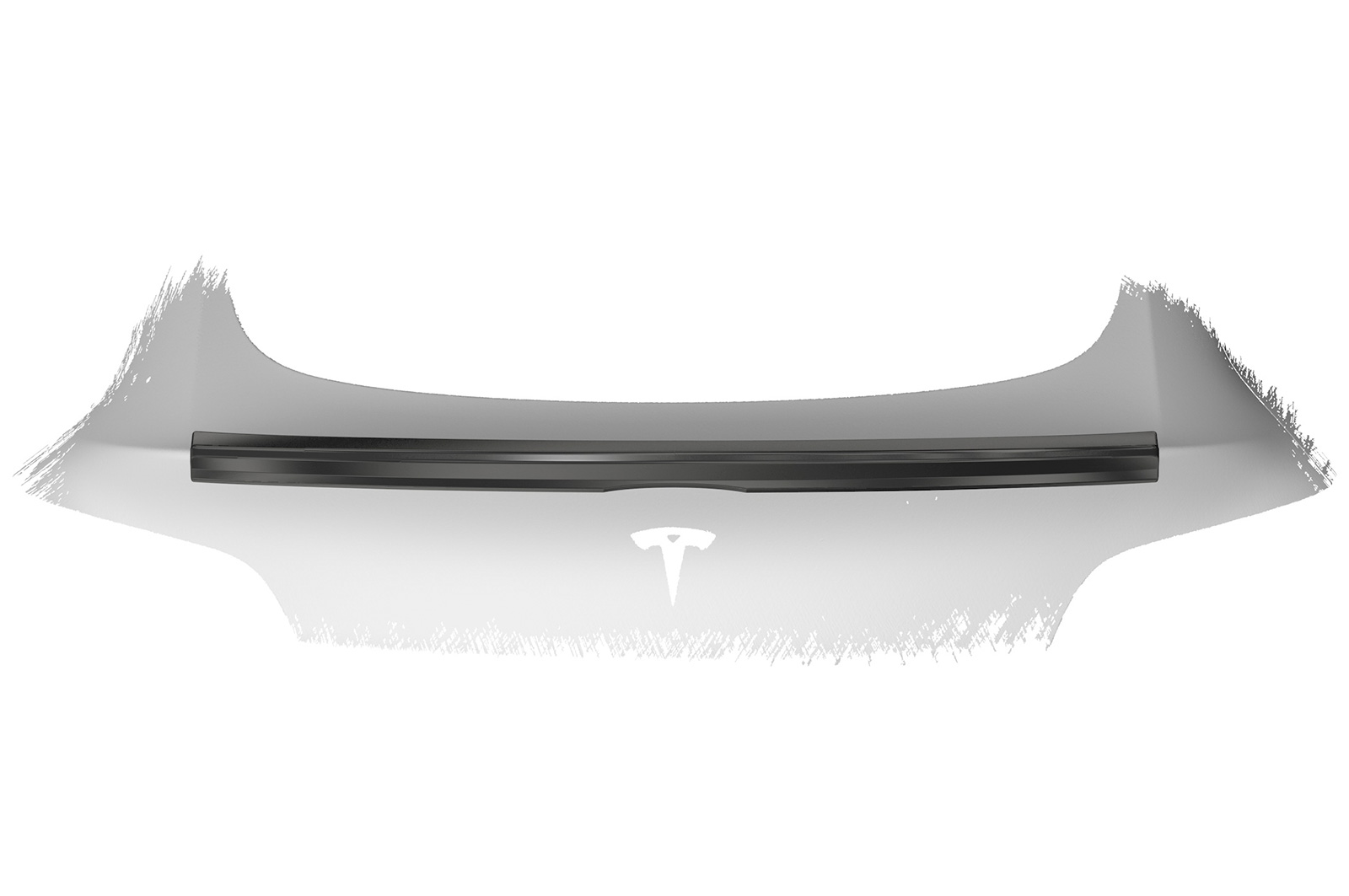 Spoiler Tesla Model Y CSR glans Zwart