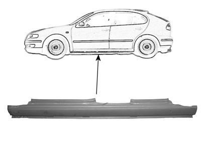 dorpel, 4/5 drs, rechts Seat Leon/Toledo, 1999-2005