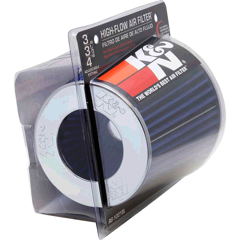 K&N RG-Serie Universal air-Filter with 3 Installation diameters Blue (RG-1001BL)