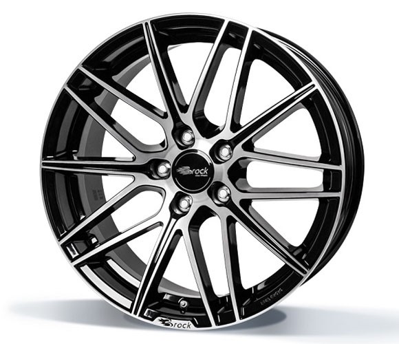 Brock B34 8x18 5x105 ET38 zwart glanzend / front gepolijst (SGVP