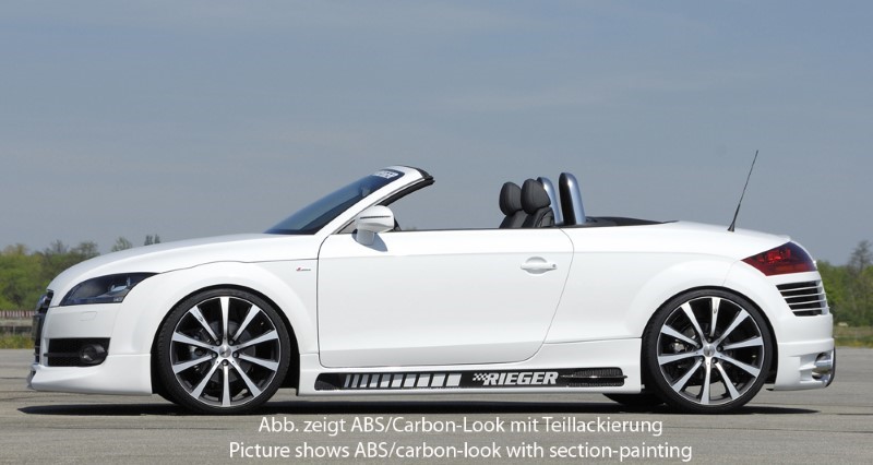 Sideskirts Audi TT 8J ABS Carbon-look Rieger