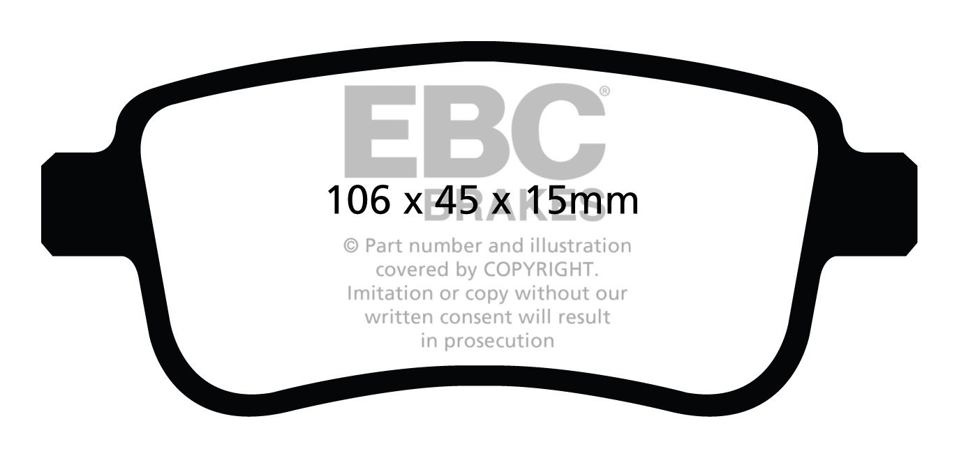 EBC Brakes RENAULT Scenic 1.5 TD (86) 2009-.. Remblokken achterz