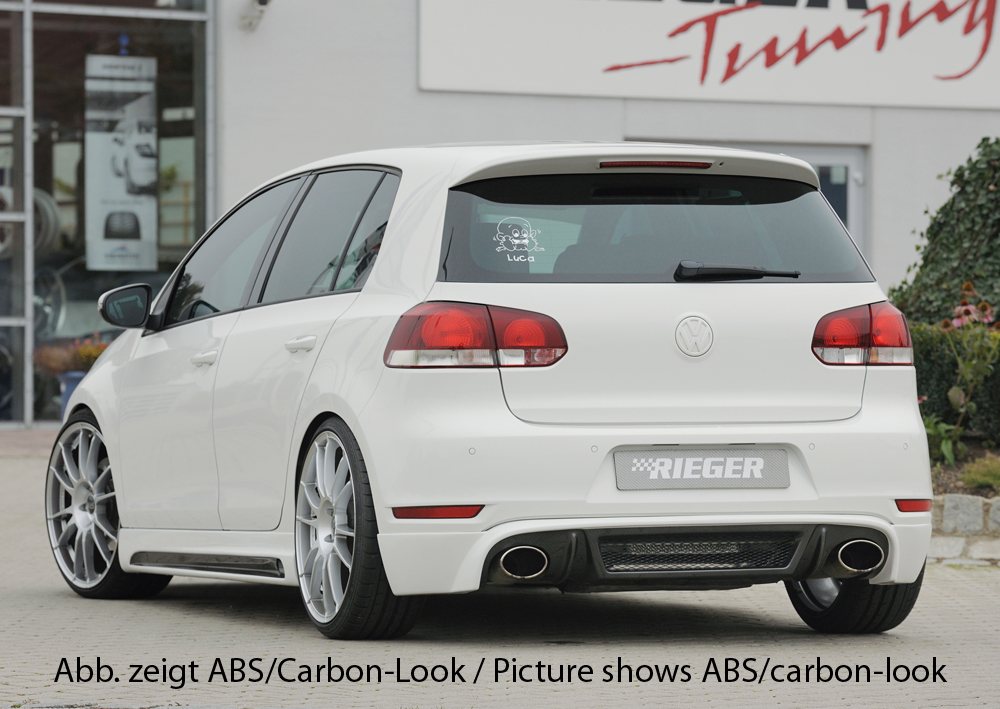 Diffuser Volkswagen Golf 6 GTI GTD Rieger Mat Zwart