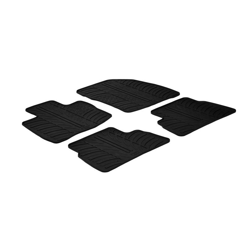 Rubber car mats set  Honda Civic 5 doors 2006- 2011 (T profile 4-pieces + mounting clips)