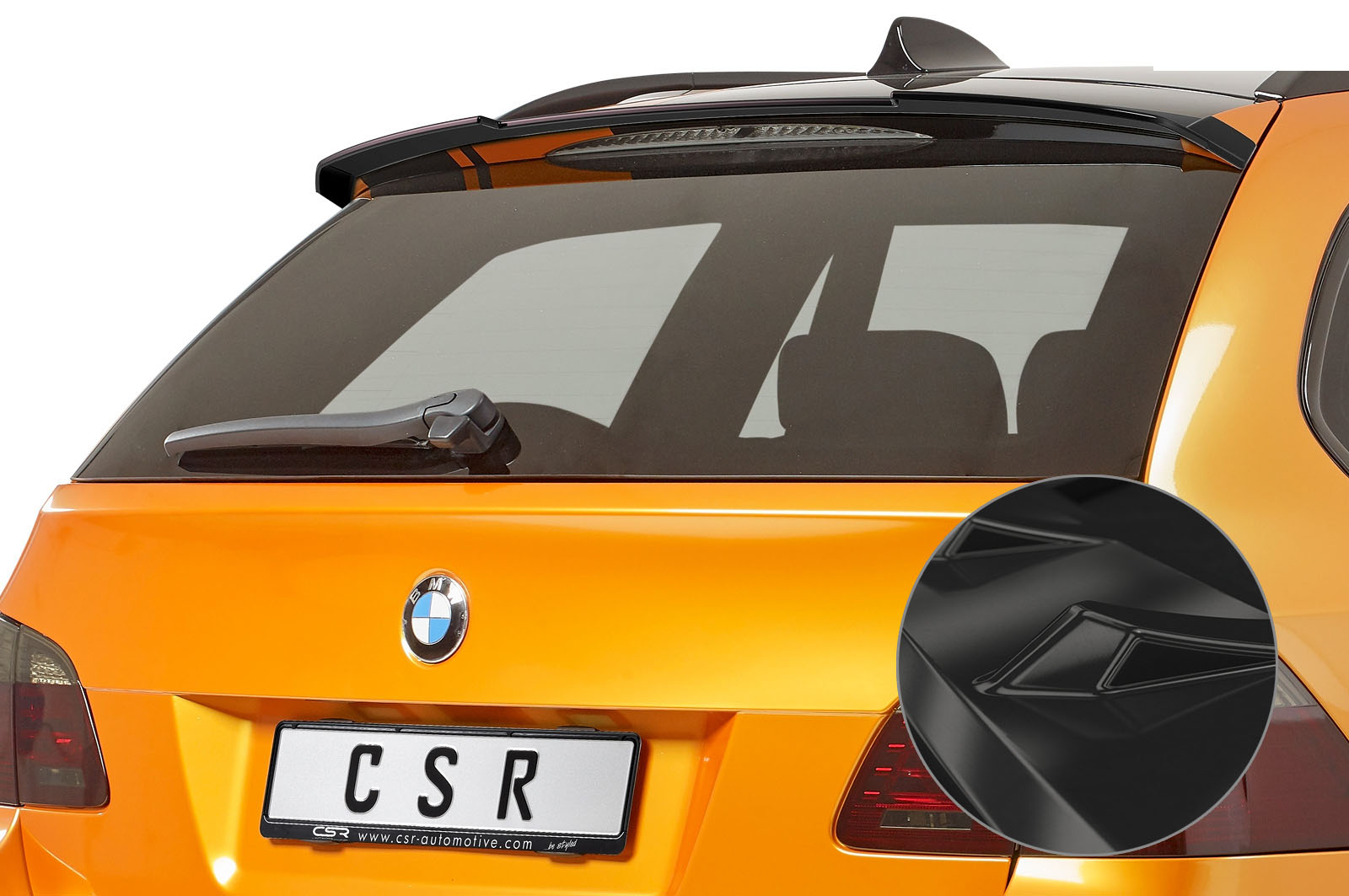 CSR Achterspoiler BMW 5-Serie E61 Glans zwart