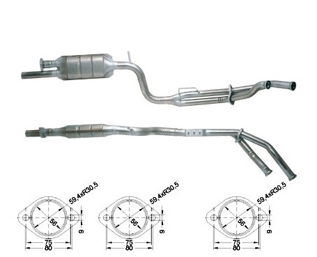 Mercedes E220 2199 cc 110 Kw / 150 cv W124 / T124 Magnaflow CAT