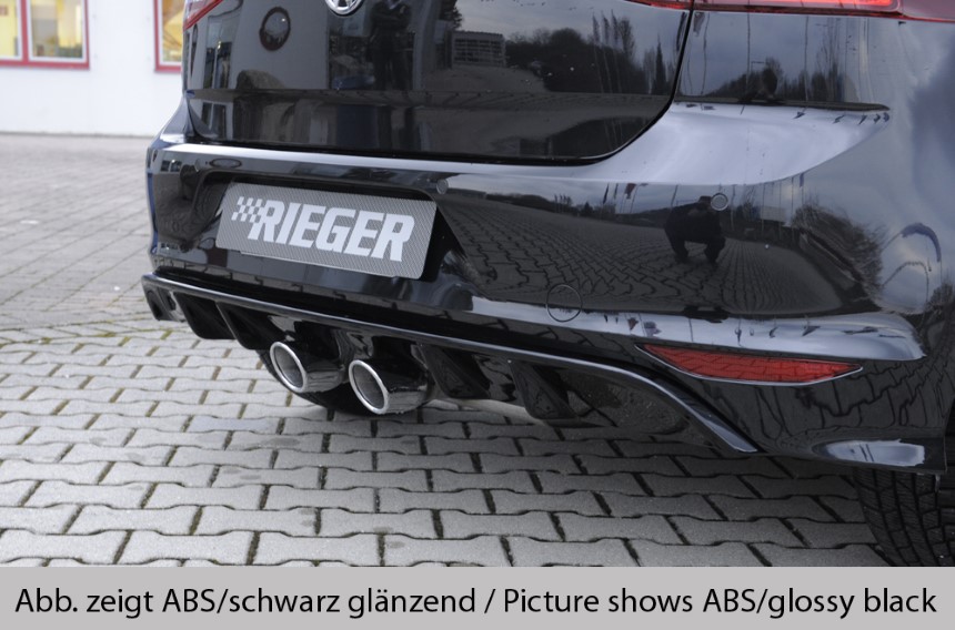 Diffuser VW Golf 7 R-line Rieger dubbele uitlaat