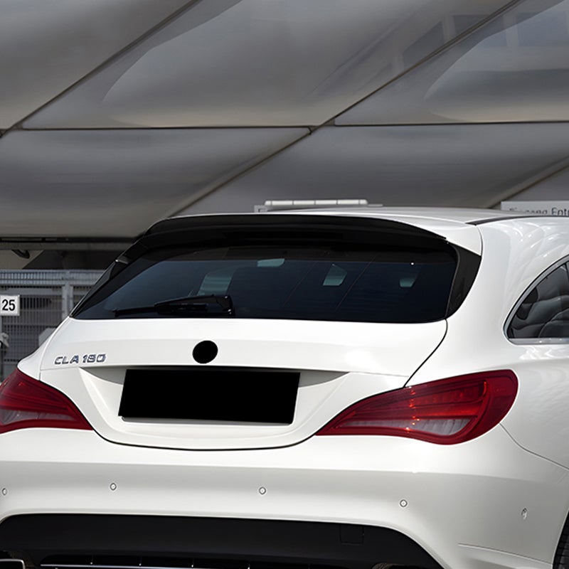 Roof spoiler (Spoiler Cap)  Mercedes CLA X117 Shooting Brake 2015-2019 (ABS Glossy Black)