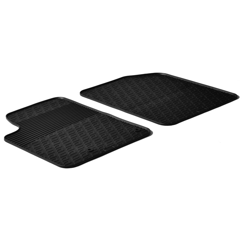 Rubber car mats set  Citroen Berlingo / Peugeot Partner 2002-2008 (G profile 2-pieces + mounting clips)