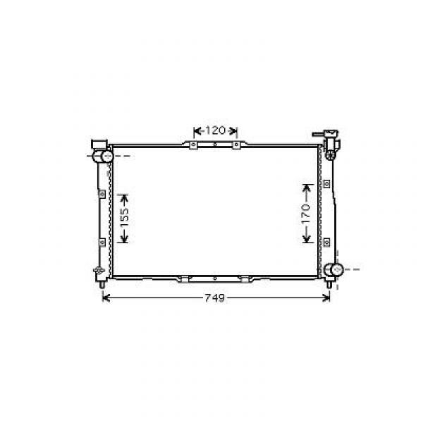 Radiator KIA CLARUS 98->> +/-AC