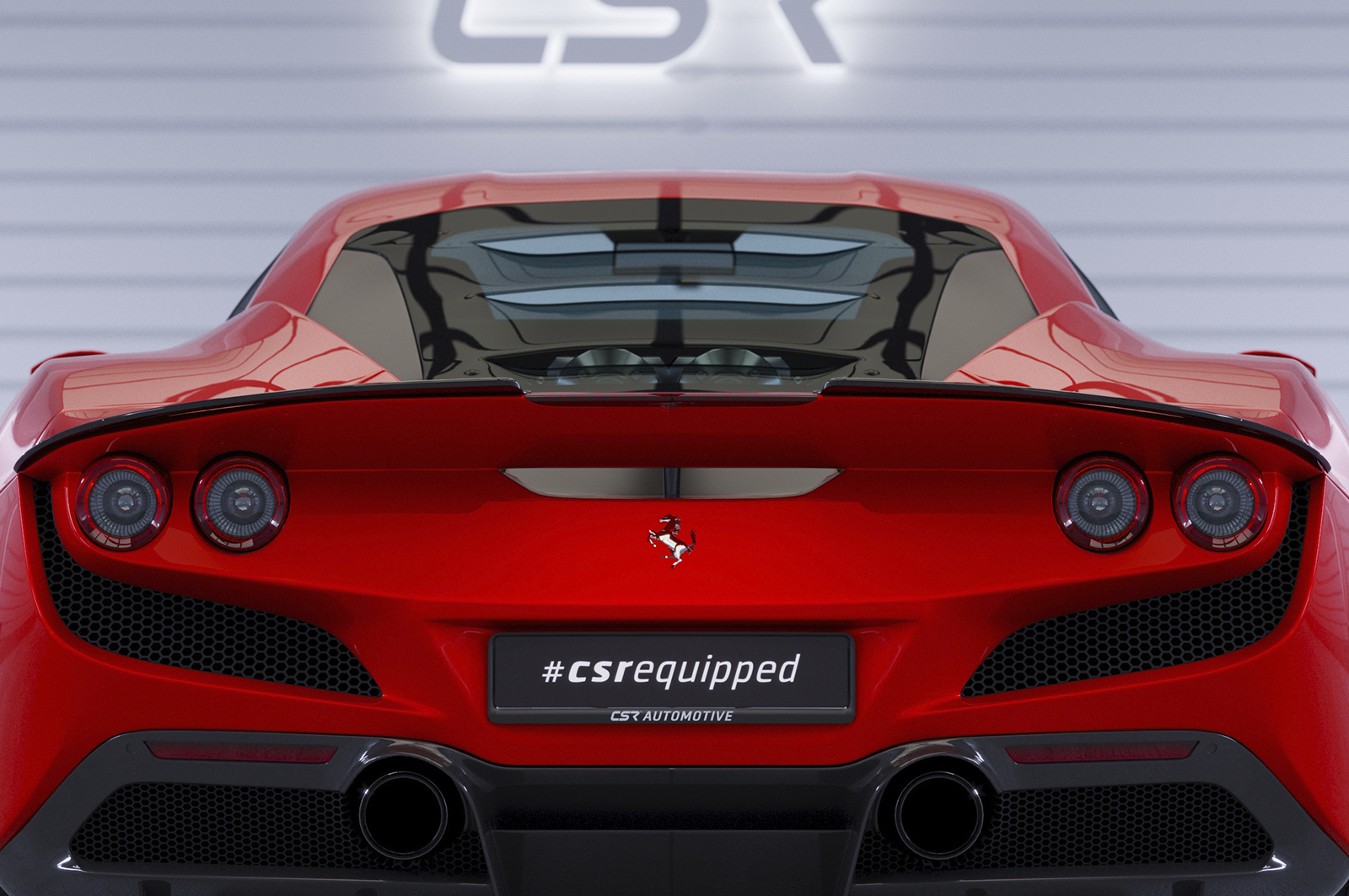 Spoiler Ferrari F8 Tributo / Spider CSR Glans Zwart