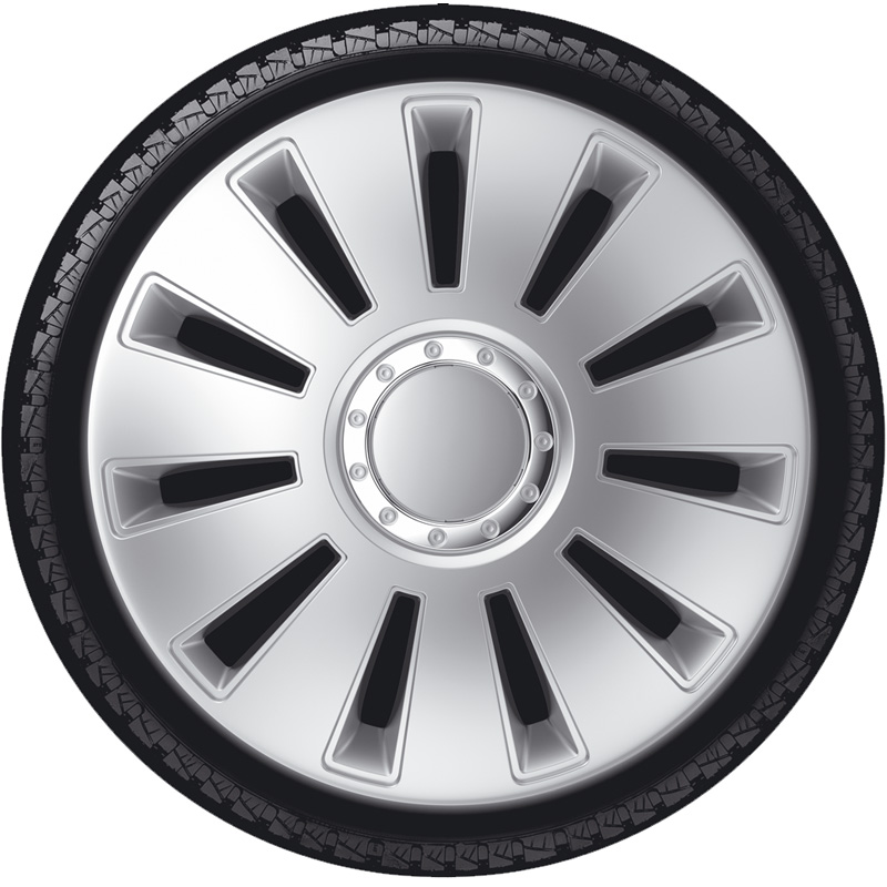 Set wheel covers Silverstone Pro 13-inch silver + chrome ring