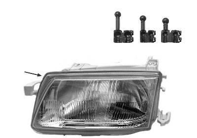 koplamp, H4, Valeo, elektr verstelb, links, 09/1994-Opel Astra F