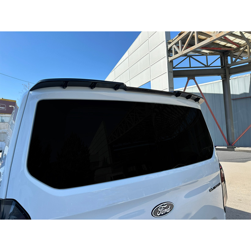 Motordrome Roof spoiler V.3  Ford Transit Custom (V710) 2023- & Volkswagen Transporter T7 2024- (with tailgate) (PU)