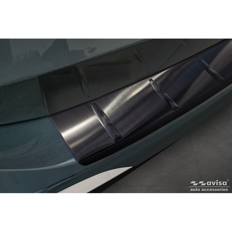 Black Stainless Steel Rear bumper protector  Volkswagen Tiguan (CT1) 2024- 'Ribs'