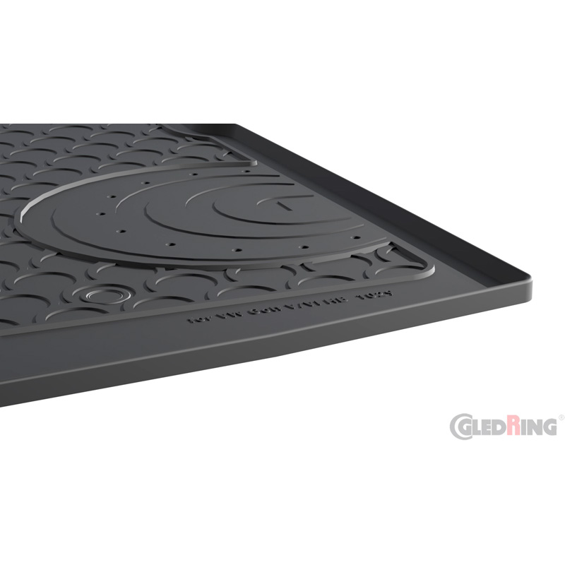 Rubbasol (Rubber) Trunk mat  Volkswagen Golf V & VI HB 3/5-doors 2003-2012 (with mini spare tire)