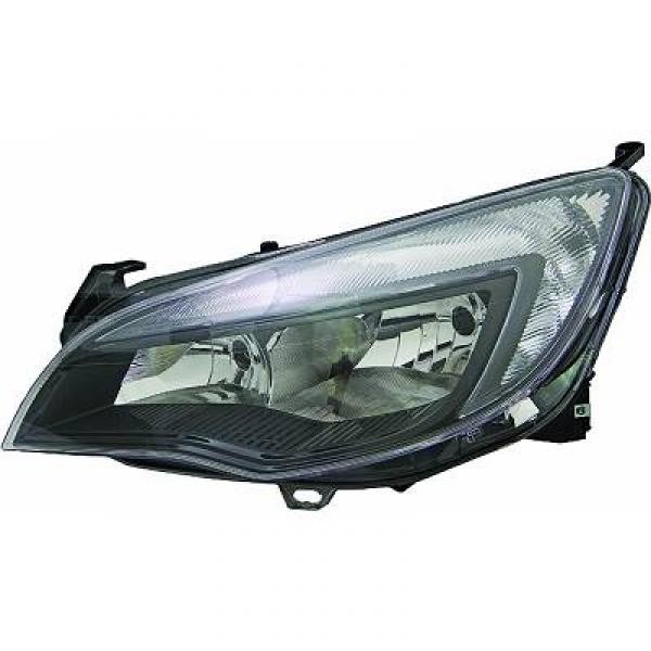 Koplamp links ASTRA J, 09->> ZWART/H7+H7