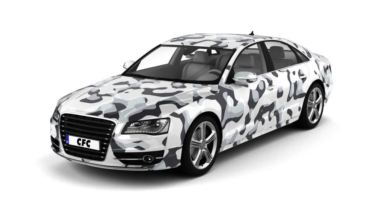 Car Wrap Folie Camouflage Snow Glans 150x300cm
