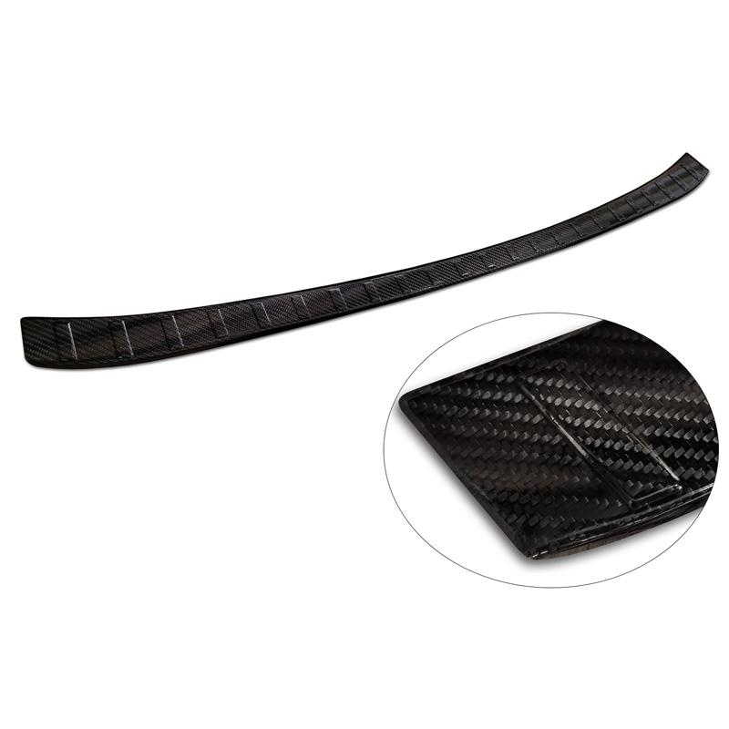 Echt 3D Carbon Achterbumperprotector  BMW iX (I20) 2021- 'Ribs'