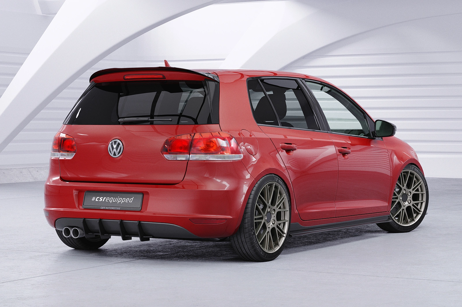 Achterspoiler VW Golf 6 Basisversion (2008–2012) Glans Zwart – CSR Automotive