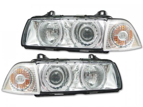 Hauptscheinwerfer BMW E36 coupe Angel Eyes Chrom