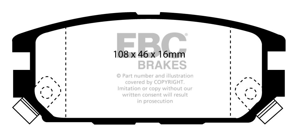 EBC Brakes MITSUBISHI Chariot 3.0 99-2002 Remblokken achterzijde